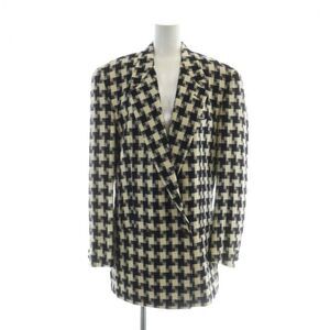 Gianni Versace Gianni Versace Vintage 90s Double Tailored Jacket Blue Leather